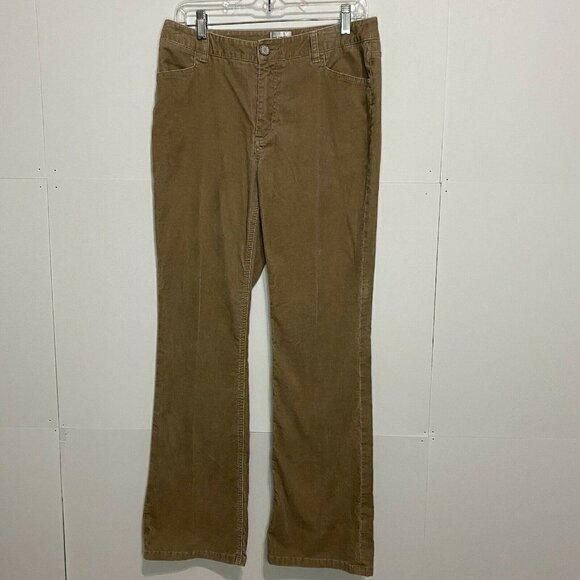 Chico's Size 1 (8) Light Brown Corduroy Pants 32x29 Bootcut - Picture 1 of 5